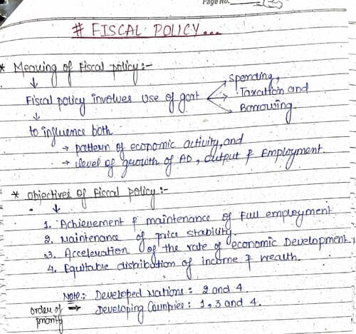 First page of Fiscal policy