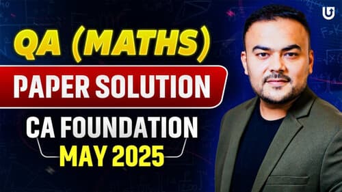 First page of QA May 2025 paper solution By Pranav popat sir!!