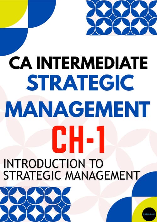 First page of CA INTER STRATEGIC MANAGEMENT CHAPTER -1 INTRODUCTION TO SM #SM #NOTES SUPER EFFECTIVE NOTES....