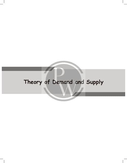 First page of Theory of demand and supply by love kaushik sir