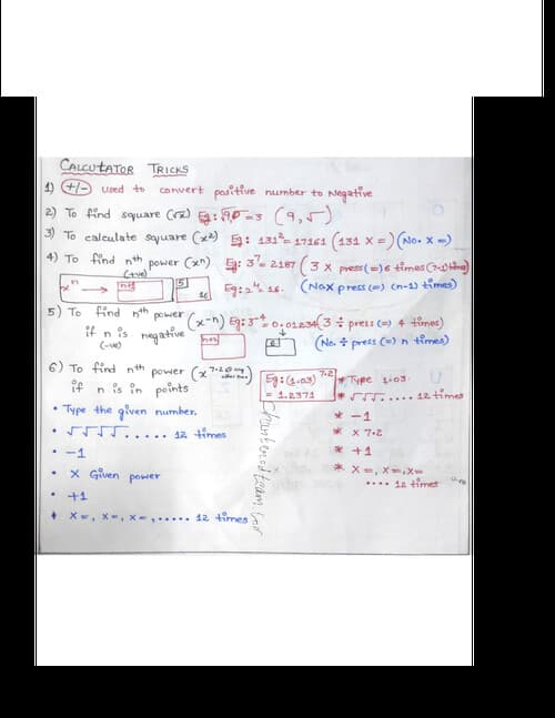 First page of CALCULATOR EASY TRICKS