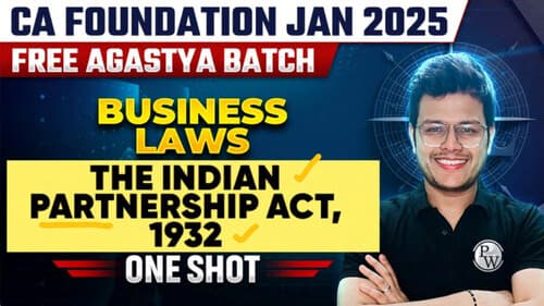 First page of The Indian Partnership Act 1932 one shot notes by CJ sir