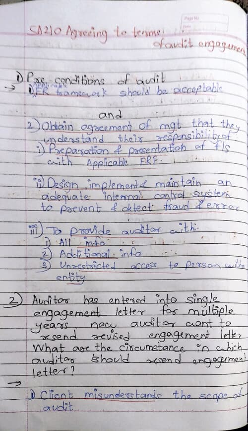 First page of SA 210 Handwritten imp questions