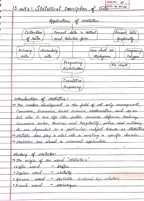 First page of Statistical Description of Data