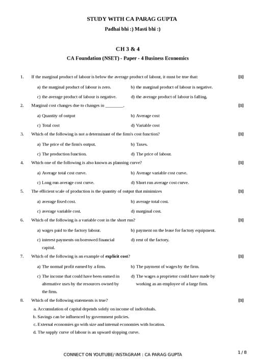 First page of Hey this side Divyansh This is question paper 4 of business economics