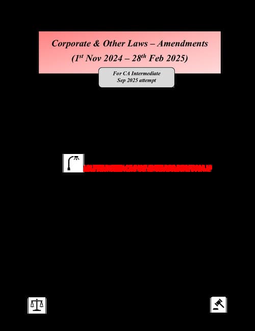 First page of Law Amendments For Sept 2025 By CA Harsh Gupta
