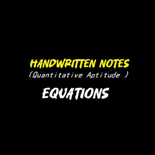 First page of HANDWRITTEN NOTES Equations - QA