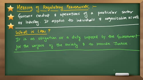 First page of Indian Regulatory Framework Handwritten Notes