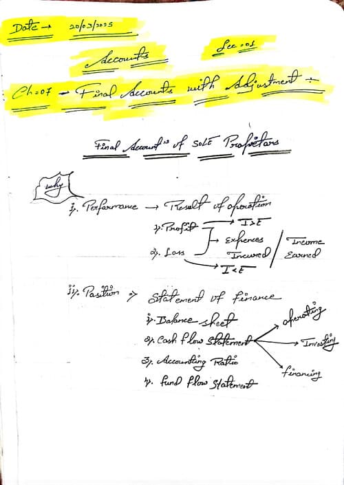 First page of Account Ch=07 Final Account CTC Classes by notes