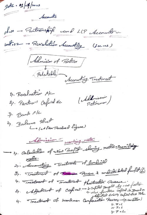 First page of Account Ch=10 Partnership and LLP Accounts Unit=02 Revolution Accounting CTC Classes by notes