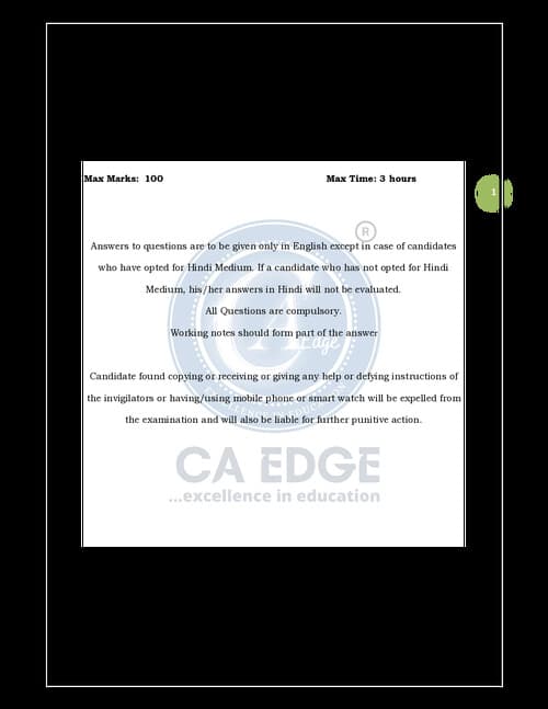First page of Part Syllabus Test 1 Question Paper Solve for your practice. Once done you can drop a msg for solutions