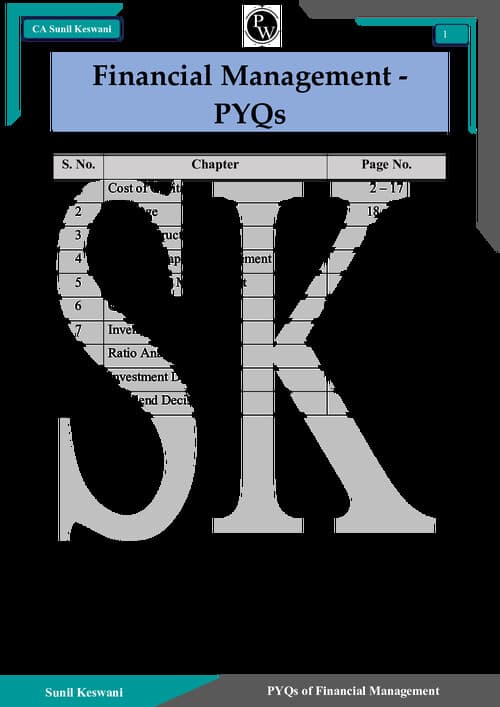 First page of Financial Mgt PYQs