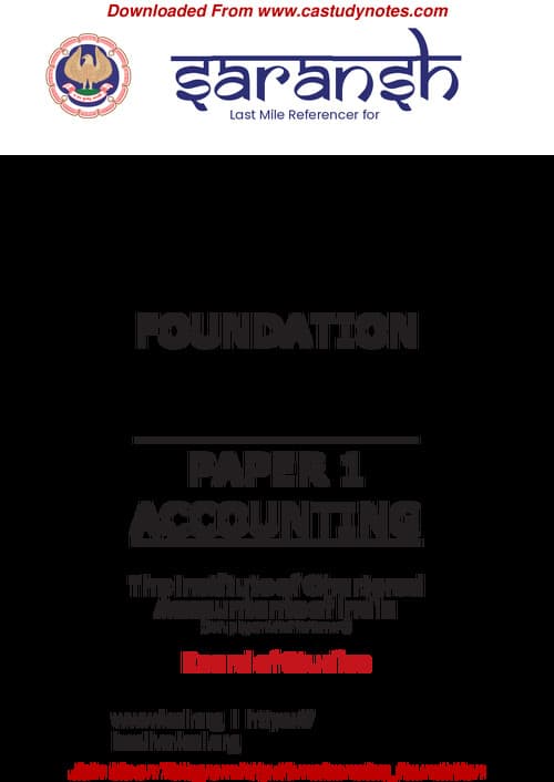 First page of Accounts notes
