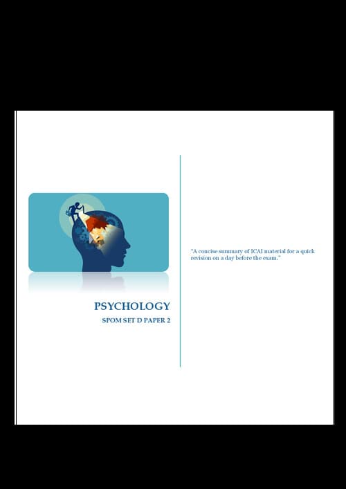 First page of SPOM SET D PAPER 2 PSYCHOLOGY SUMMARY NOTES
