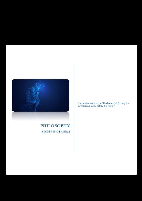 First page of SPOM SET D PAPER 2 PHILOSOPHY