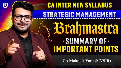 First page of STRATEGIC MANAGEMENT BRAHAMASTRA SUMMARY NOTES BY MV SIR (CH 1 - CH 4)