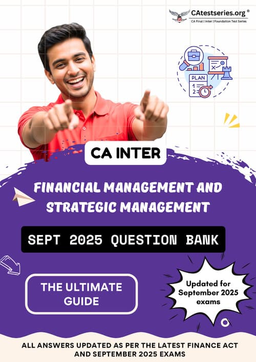 First page of Ca inter FM & SM pdf Summary + question bank etc. For september 2025