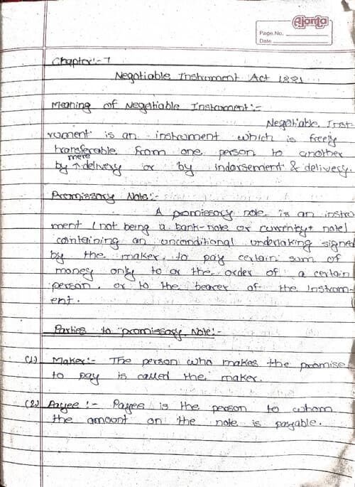 First page of Compiled from Ankita Patni Mam's notes
