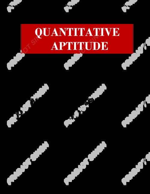 First page of Quantitative aptitude question bank