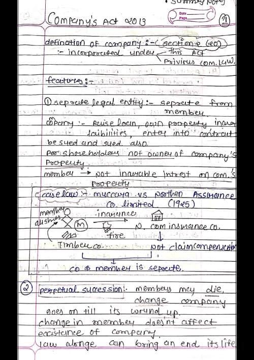 First page of Company act 2013