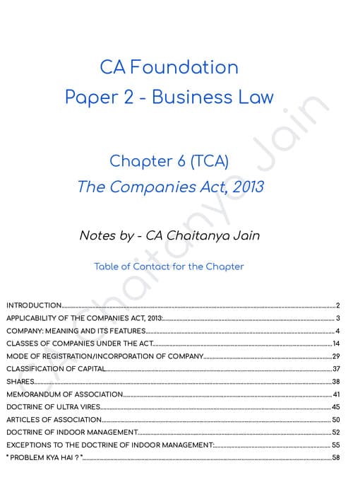First page of Cj sir law book with important questions and answers