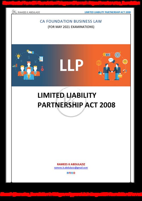 First page of Limited liability partnership notes