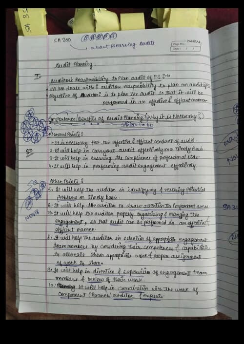 First page of CA audit notes Ch- 2 ( AUDIT STRATEGY , AUDIT PLANNING & AUDIT PROGRAMME ) SA 300 By CA Rishabh Jain