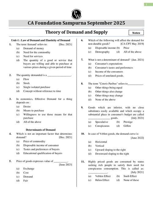 First page of Economic assignment questions