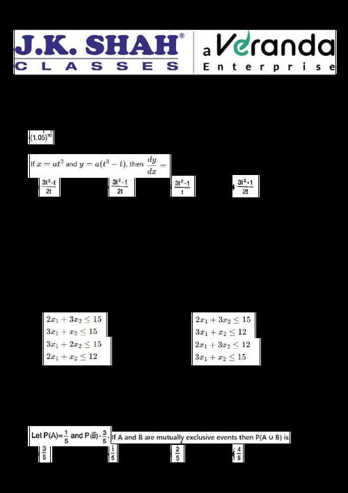 First page of Jk shah classes Quantitative aptitude full syllabus mock test