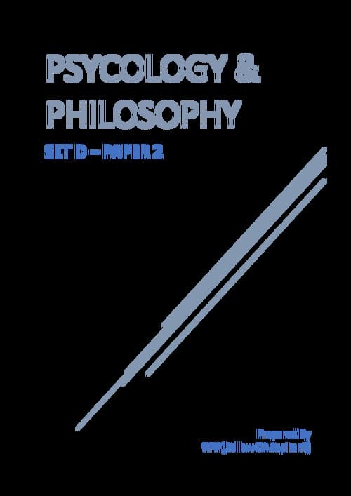 First page of Spom Set-D psychology and philosophy