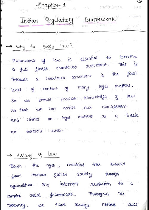 First page of Best study notes if you want to study without using books