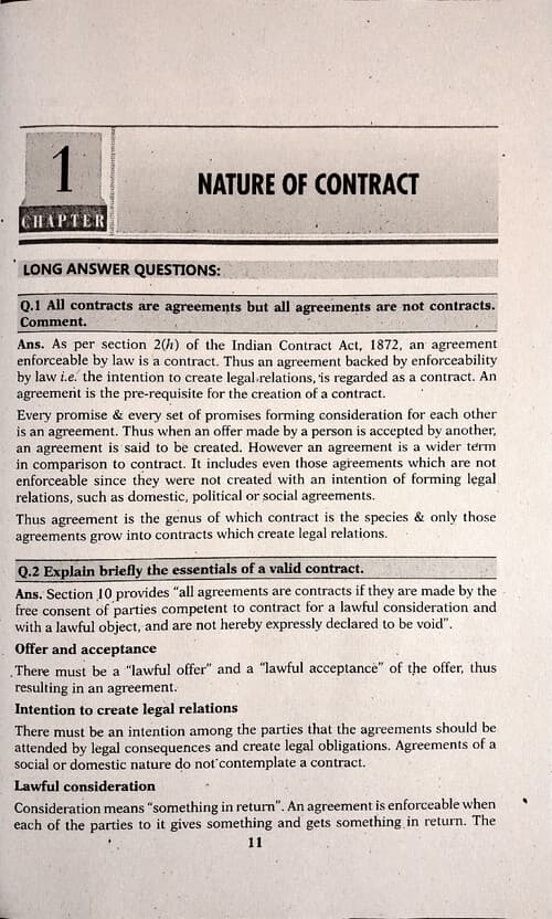 First page of Law=Indian contract act 1872 ke pyqs...follow for more notes and doubt solving