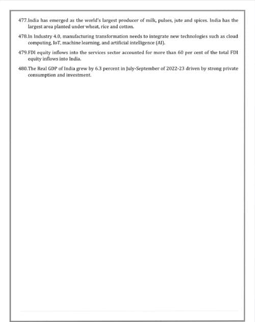 First page of Business economy All chapter pointers