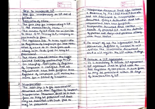 First page of Limited liability partnership act 2008 steps to incorporate LLP notes