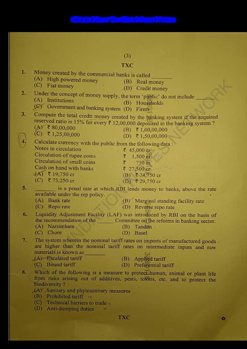 First page of Business Economics jan 2025 Paper