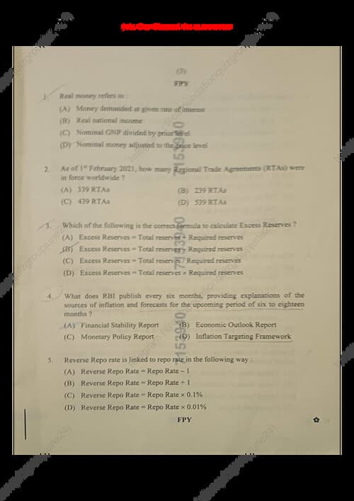 First page of Jan 25. Business Economics Paper