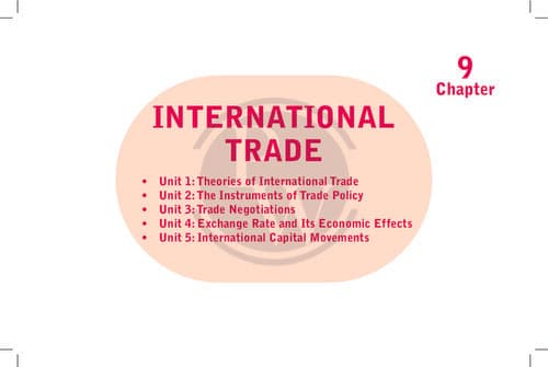 First page of Chapter 9. International trade notes