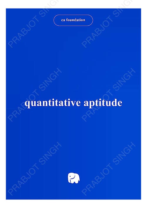 First page of Quantitative aptitude