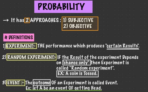 First page of Probability Imp notes