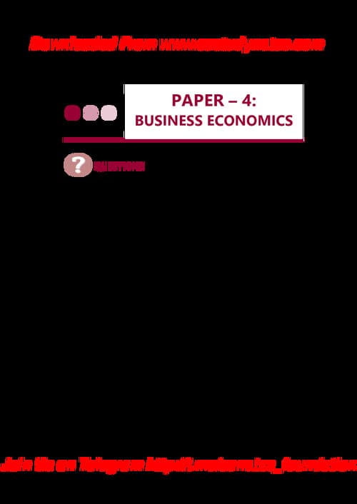 First page of RTP MCQ business economics