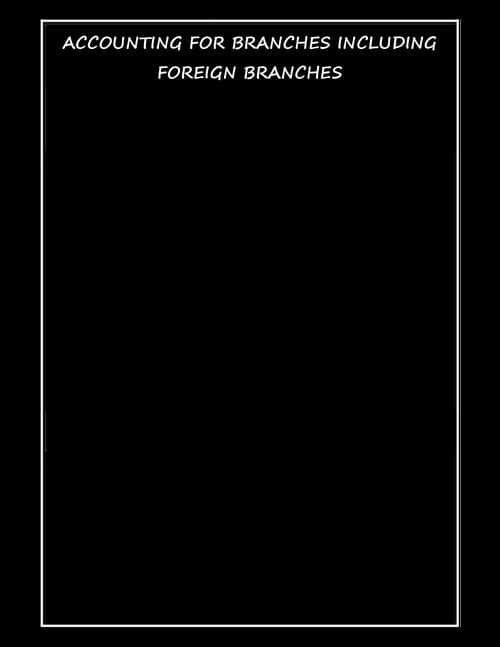 First page of Branch Accounting