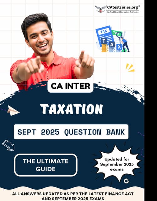 First page of TAXATION question bank sep 25 catestseries