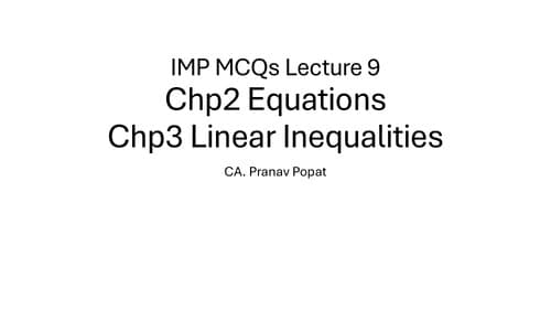 First page of Imp MCQ of ch2 and 3 of quantitative aptitude By pranav popat sir