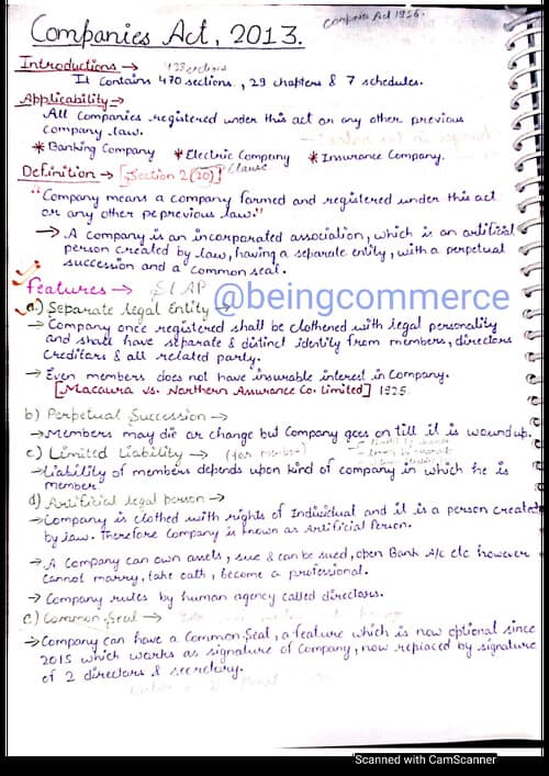 First page of Buisness law company Act 2013