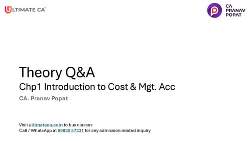 First page of Costing Theory Q&A Chp 1