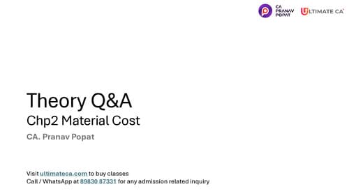 First page of Costing Theory Q &A Chp 2