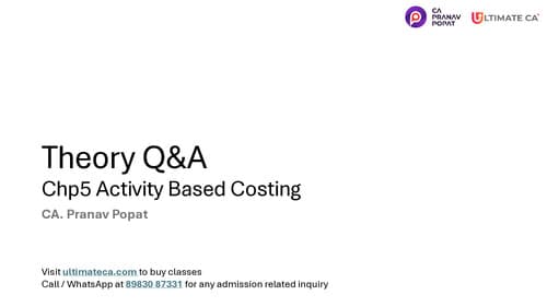 First page of Costing Theory Q &A Chp 5