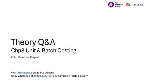 First page of Costing Theory Q &A Chp 8