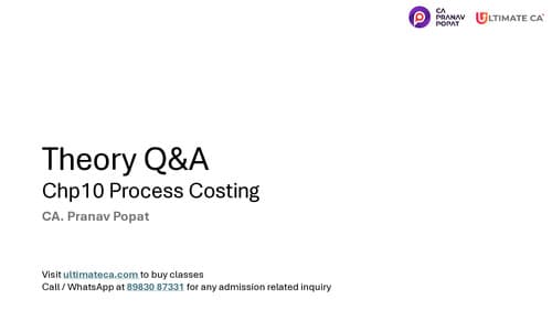 First page of Costing Theory Q &A Chp 10