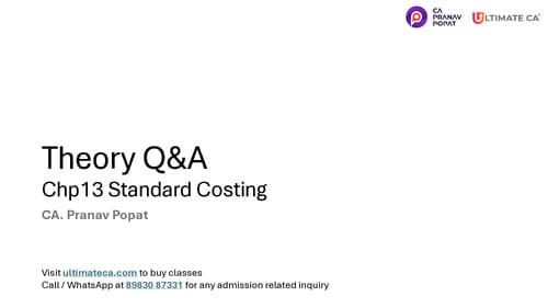 First page of Costing Theory Q &A Chp 13